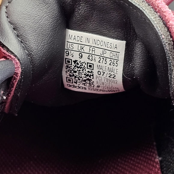 Men's Adidas Superstar Sueded Pale Red, Grey, and Black Shoes - Size 9.5 - Picture 7 of 7